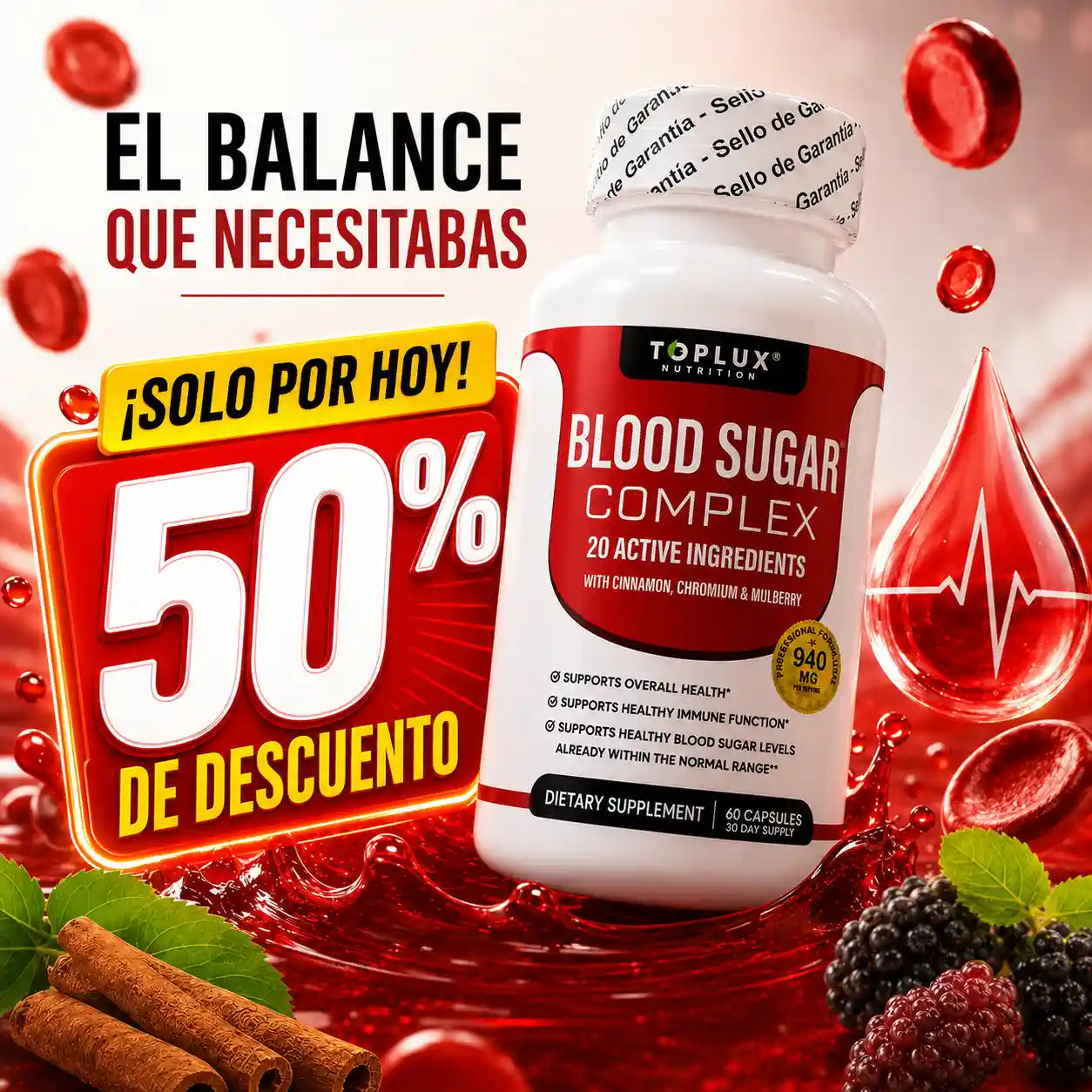 Toplux Nutrition® Blood Sugar Complex