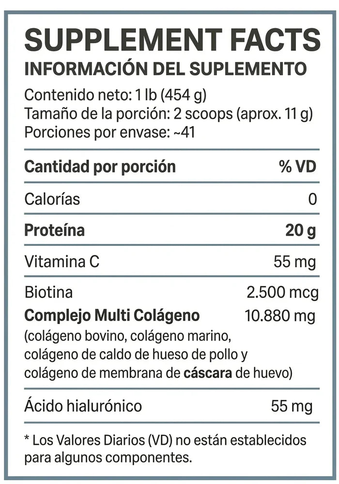 Tabla nutricional
