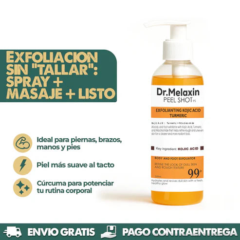 EXFOLIANTE DR MELAXIN PARA ACLARAR PARTES OSCURAS - FORMULA CURCUMA